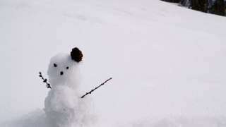 冬景色　雪だるま